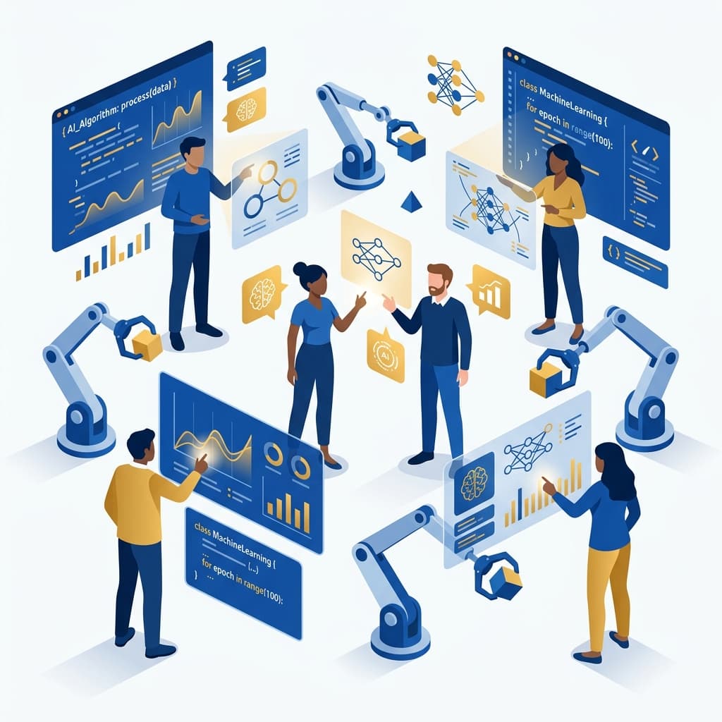 AI and Technology Workshops Seminar Illustration